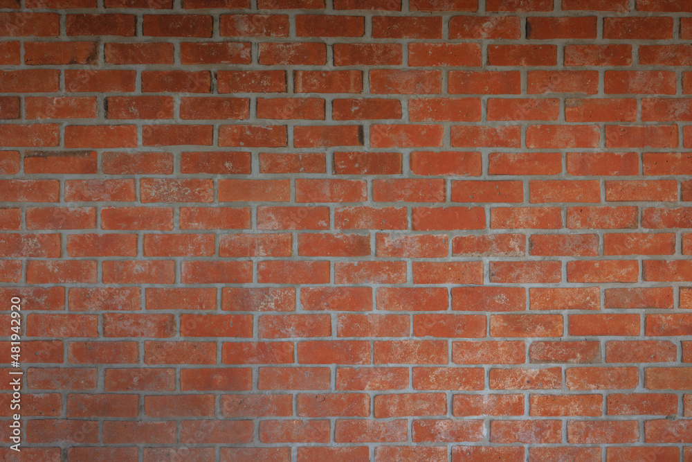 Obraz premium Old red brick wall texture background. Home or office design backdrop pattern.