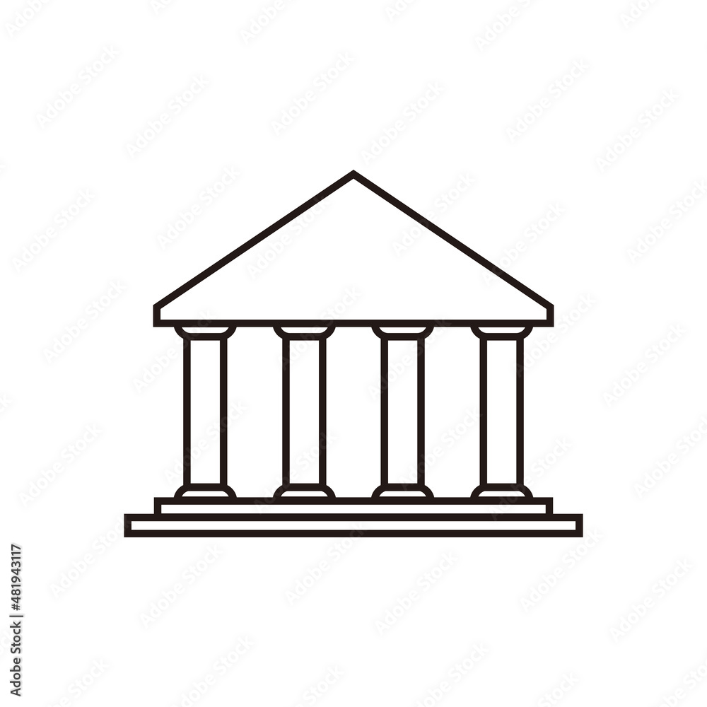 Bank icon vector sign. bank vector icon, museum, university Bank icon vector sign. bank vector icon, museum, university