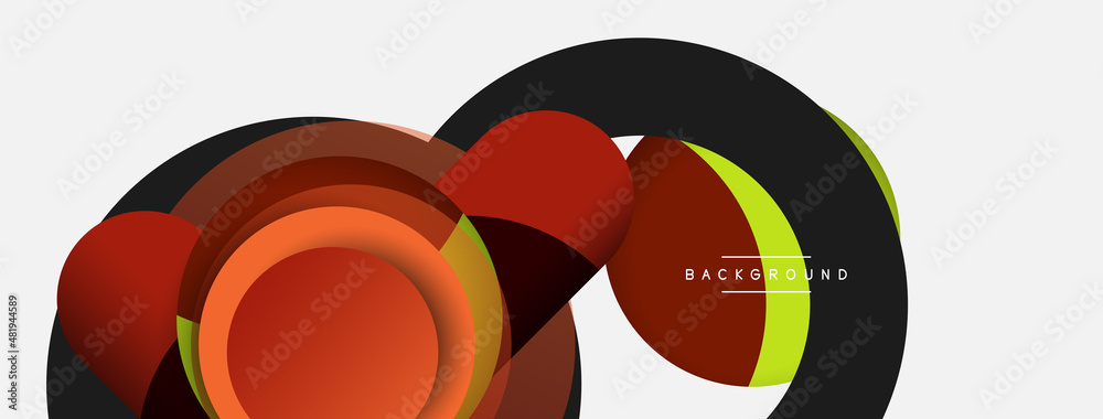Circle and round shapes abstract background. Vector illustration for wallpaper banner background or landing page Circle and round shapes abstract background. Vector illustration for wallpaper banner background or landing page