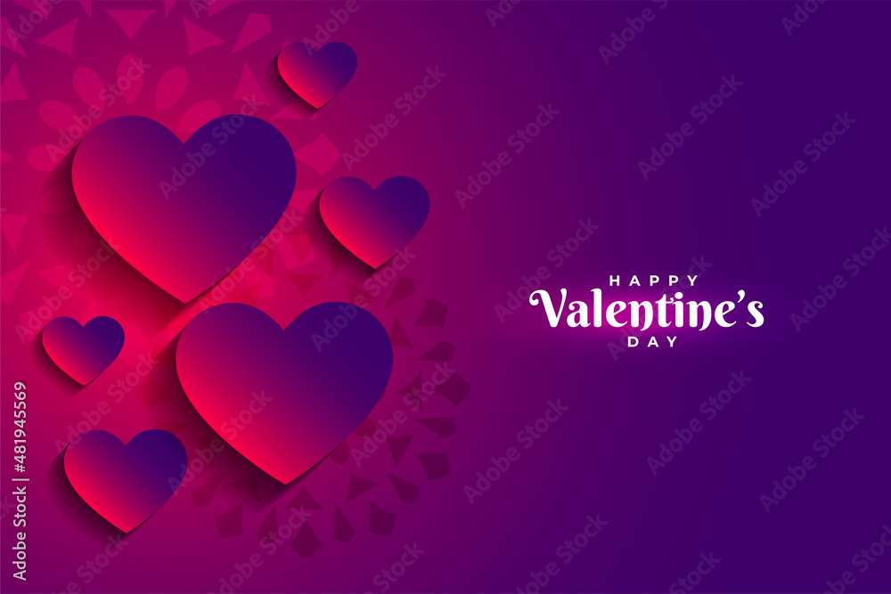valentines day card in duotone style design
