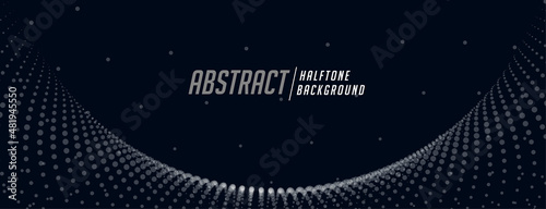 black banner with 3d halftone effect desgn photo