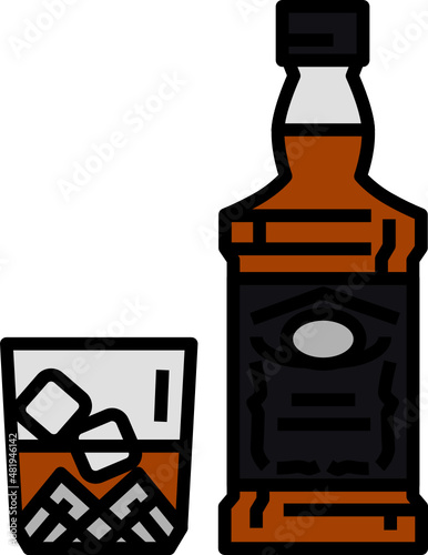 Whiskey Icon. Drink and Beverage concept outline style icon