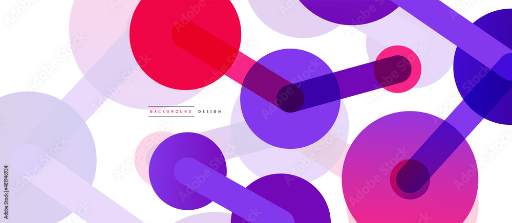 Abstract background. Round dots connected by lines. Trendy techno business template for wallpaper, banner, background or landing Abstract background. Round dots connected by lines. Trendy techno business template for wallpaper, banner, background or landing