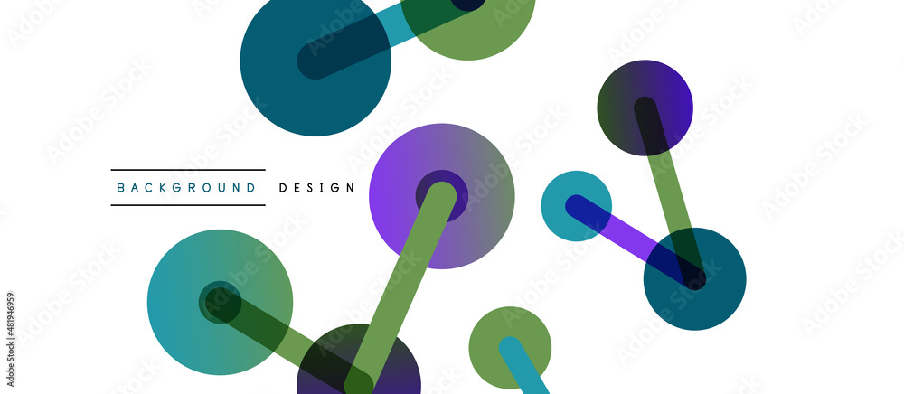 Abstract background. Round dots connected by lines. Trendy techno business template for wallpaper, banner, background or landing Abstract background. Round dots connected by lines. Trendy techno business template for wallpaper, banner, background or landing