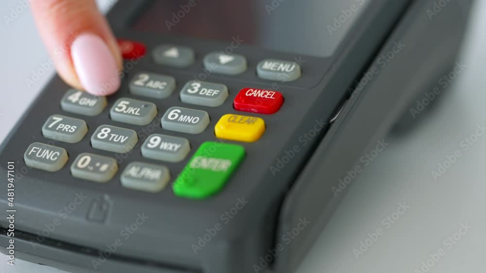 Woman paying with contactless credit card. Wireless money transaction. Wireless payment Woman paying with contactless credit card. Wireless money transaction. Wireless payment
