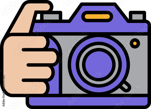 Creative Photography Icon. Creative design thinking concept icon style