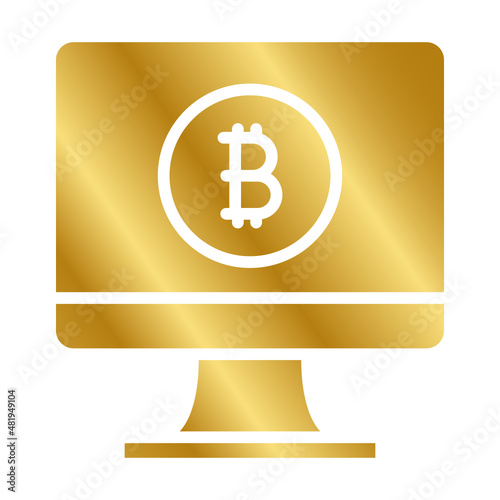 Bitcoin in gradient color