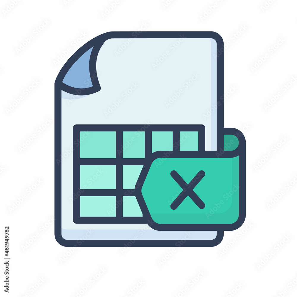 excel document file paper page sheet single isolated icon with filled line style excel document file paper page sheet single isolated icon with filled line style