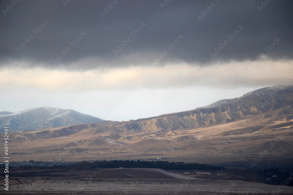 Mountain range winter landscape and view in Georgia Mountain range winter landscape and view in Georgia