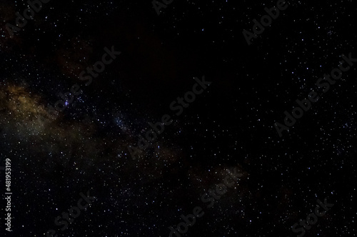 Stars and galaxy outer space sky night universe black starry background of shiny starfield 