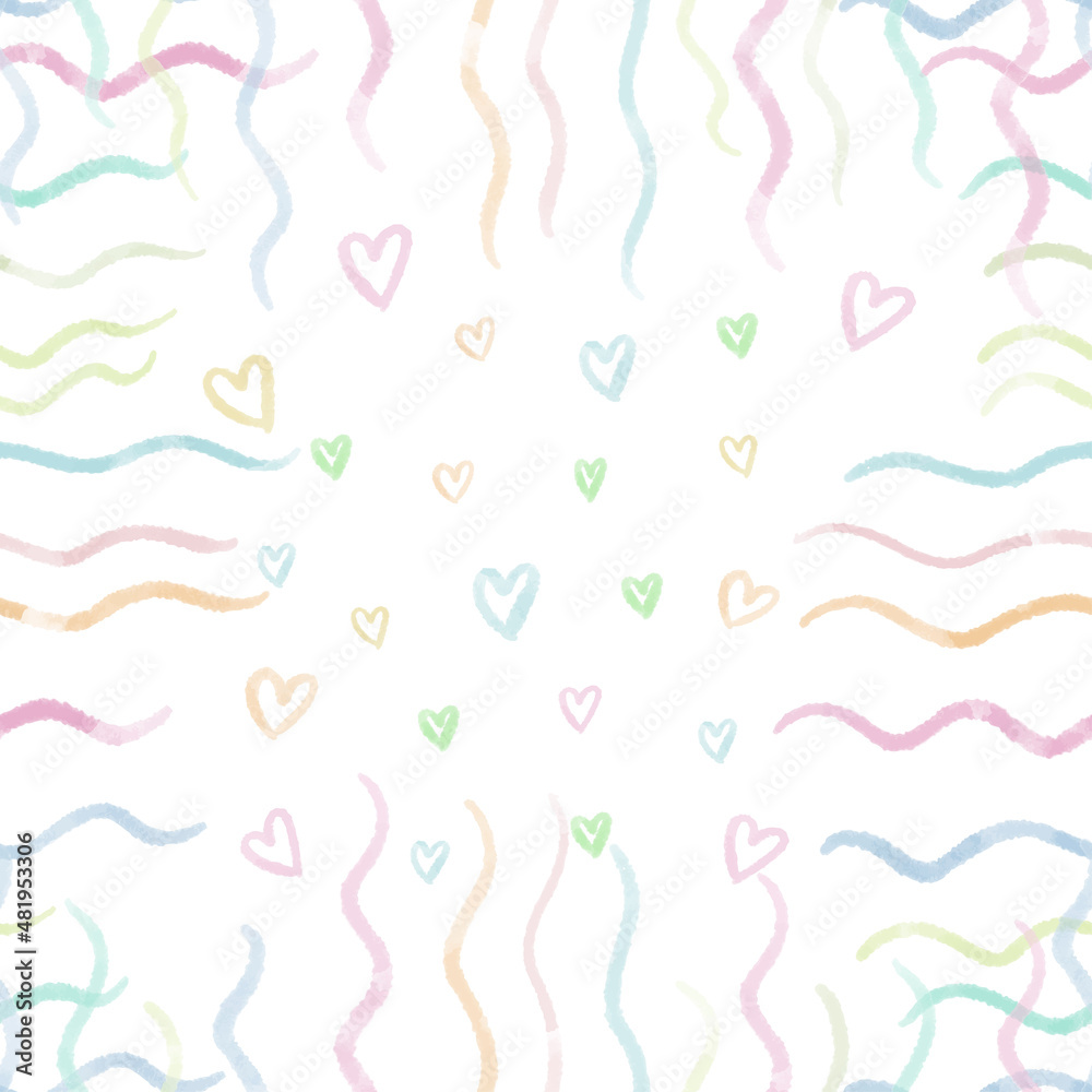 Fototapeta premium seamless valentine day pattern background with heart and border , valentine card