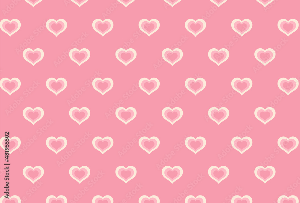 seamless pattern with hearts for social media posts, banner, card design, etc.