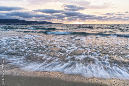 Wallpaper Mural fließendes wasser Langzeitbelichtung Strand Meer Sonnenaufgang Hoffnung Trauer Torontodigital.ca