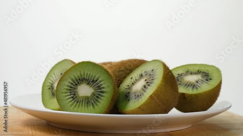 Kiwi on the table. Green fruits