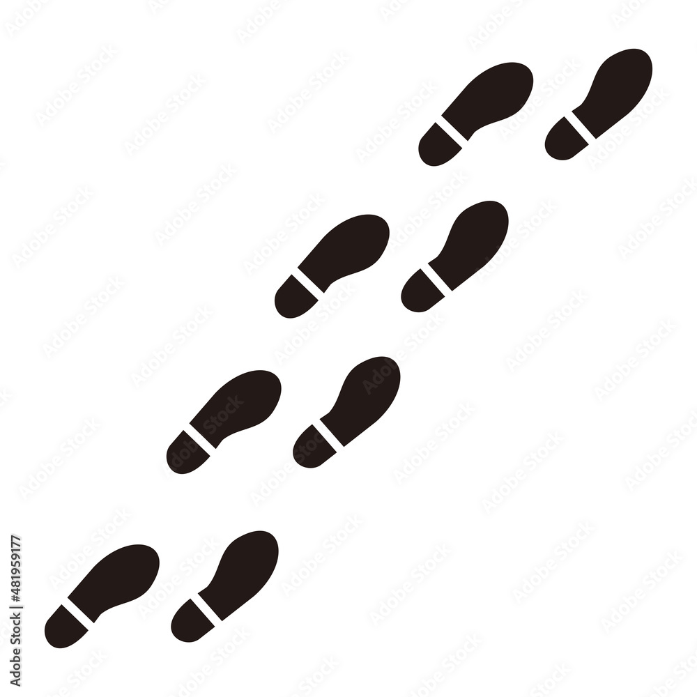 Footprint icon vector symbol illustration sign Footprint icon vector symbol illustration sign