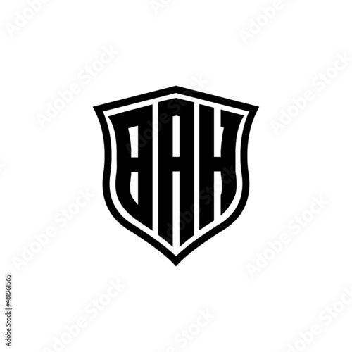 BAH letter logo design with white background in illustrator, vector logo modern alphabet font overlap style. calligraphy designs for logo, Poster, Invitation, etc.