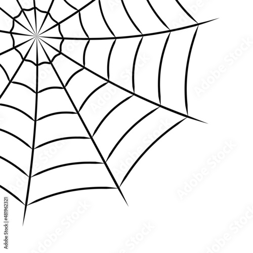 Corner web symbol spiderweb, drawn hand confusion and cobweb traps