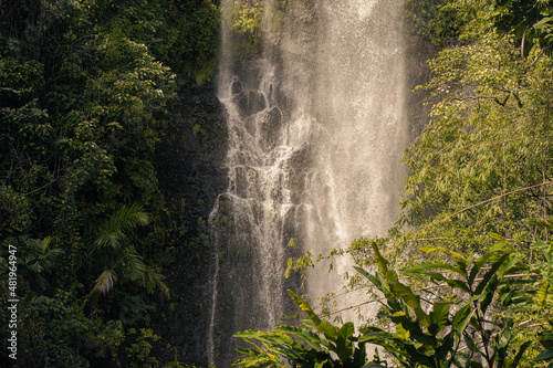 Trail to sacred waterfalls in the valley at hana, Maui, Hawai