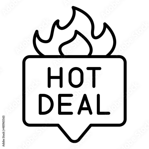 hot deal icon illustration