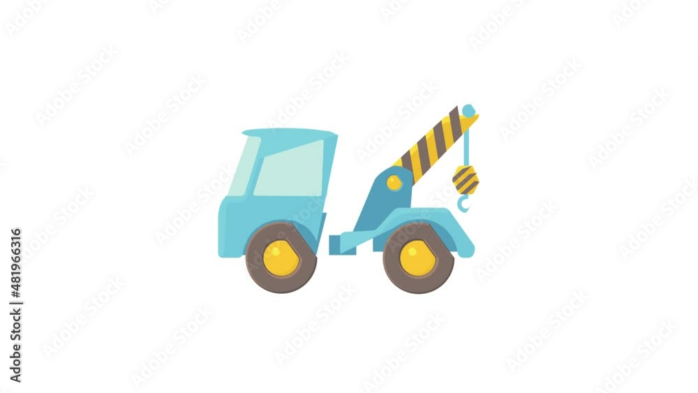 Crane icon animation best cartoon object on white background Crane icon animation best cartoon object on white background