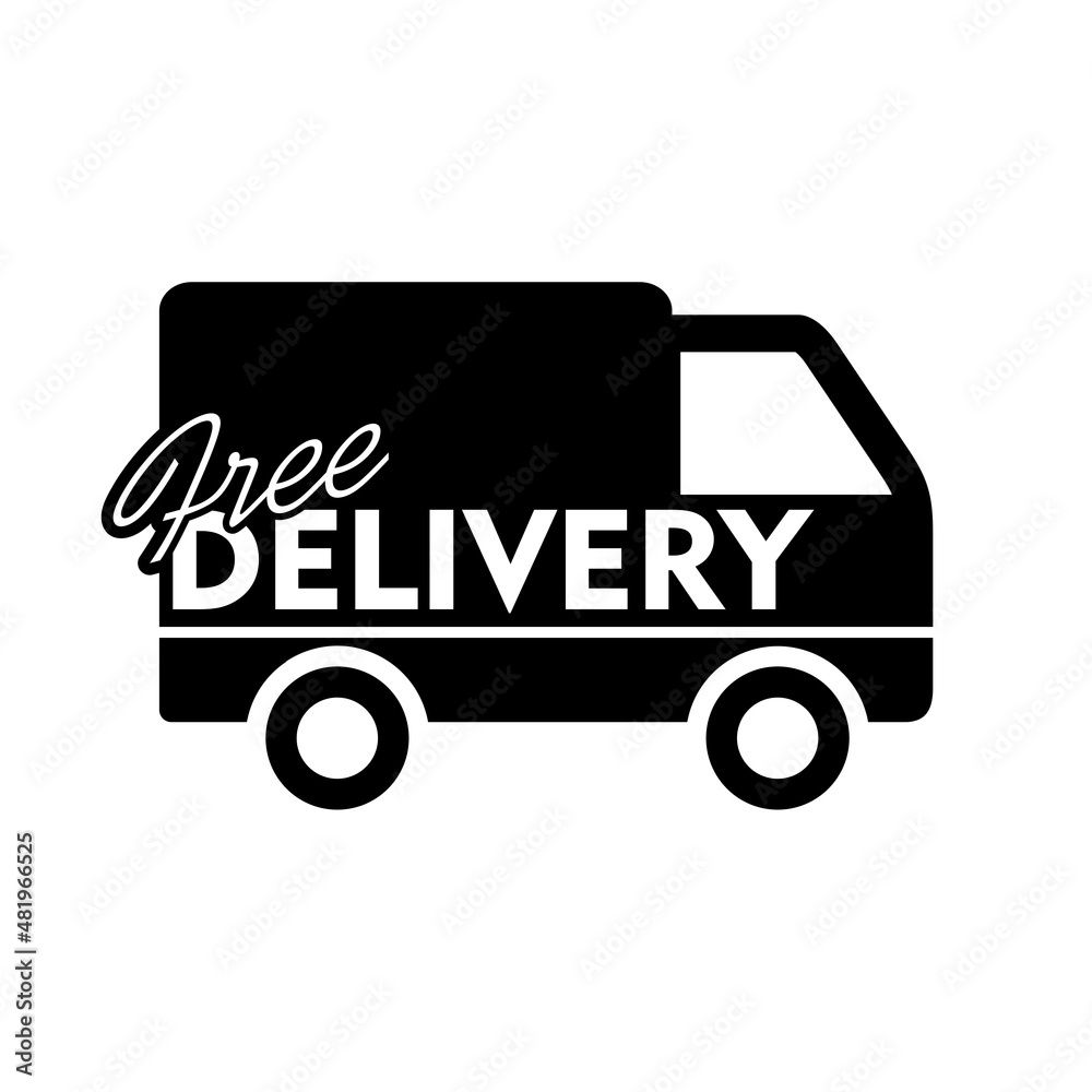 Delivery truck icon isolated on white background Delivery truck icon isolated on white background