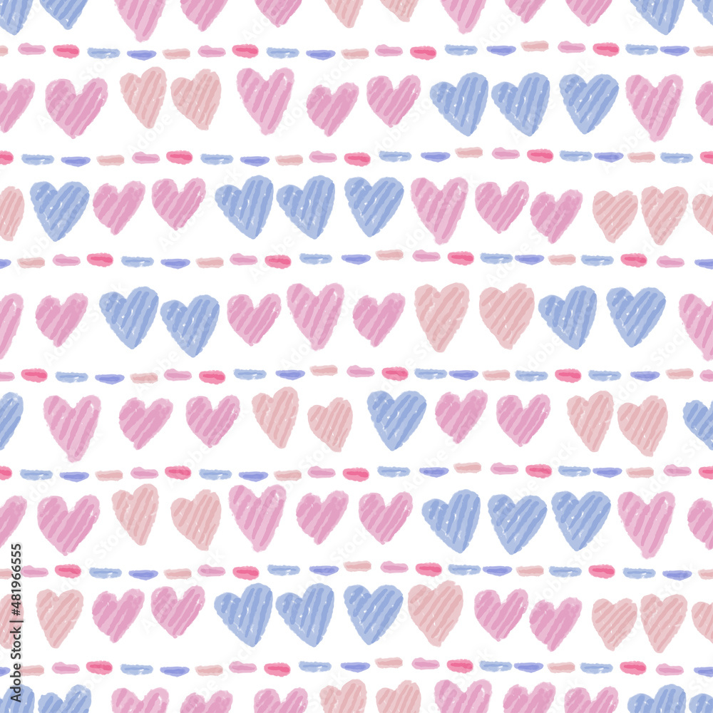 seamless colourful stripe valentine day pattern background with hand draw heart , valentine card seamless colourful stripe valentine day pattern background with hand draw heart , valentine card