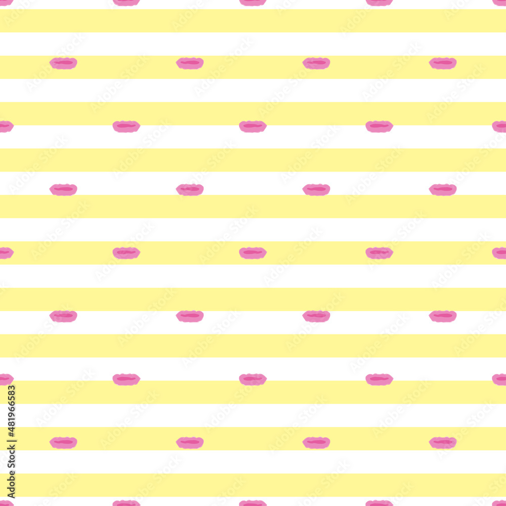 seamless stripe valentine day pattern background with pink dot , valentine card