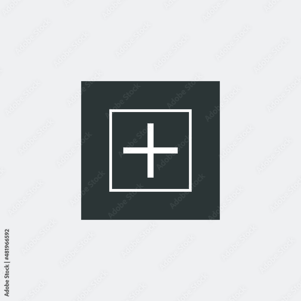 Add icon vector on white background. plus icon vector Add icon vector on white background. plus icon vector