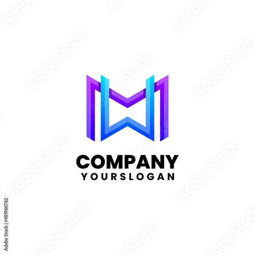 Free Download letter w and m logo design - GFXLoad