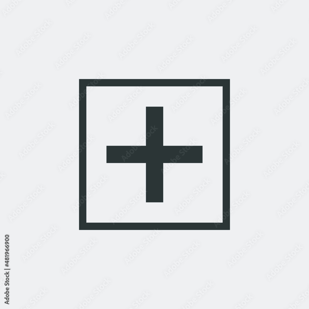 Add icon vector on white background. plus icon vector Add icon vector on white background. plus icon vector