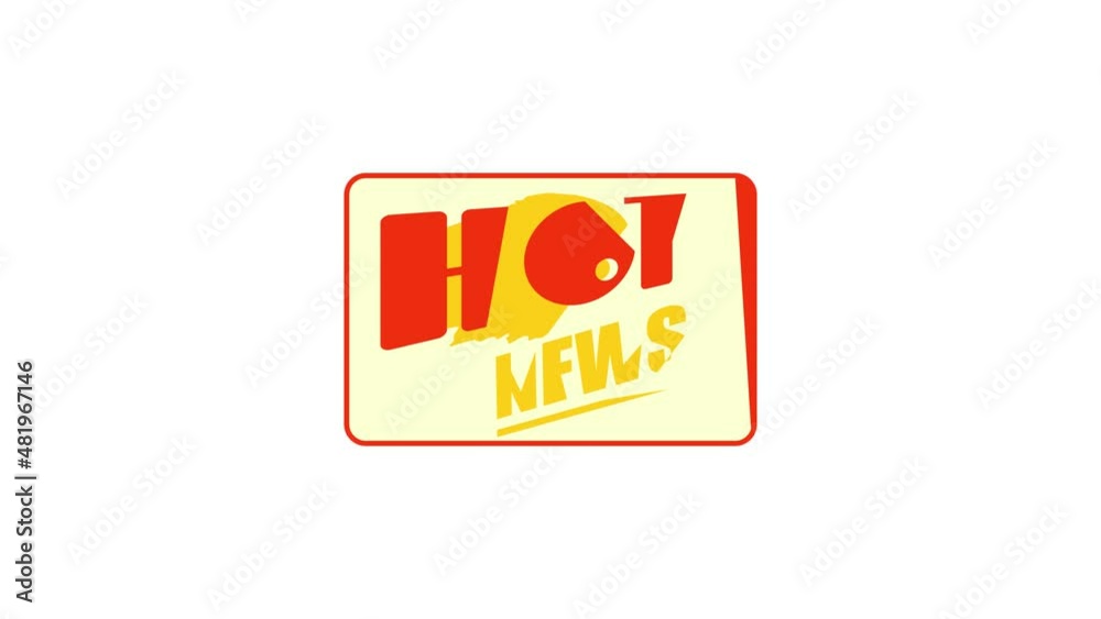 Hot news icon animation best cartoon object on white background Hot news icon animation best cartoon object on white background