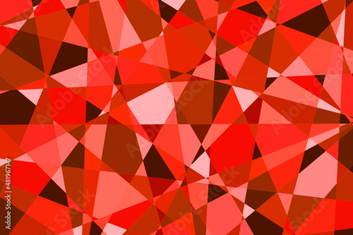 赤とオレンジのバリエーションのレトロな直線分割のモザイク模様 photo