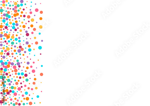 Rainbow Circle Carnaval Vector White Background.