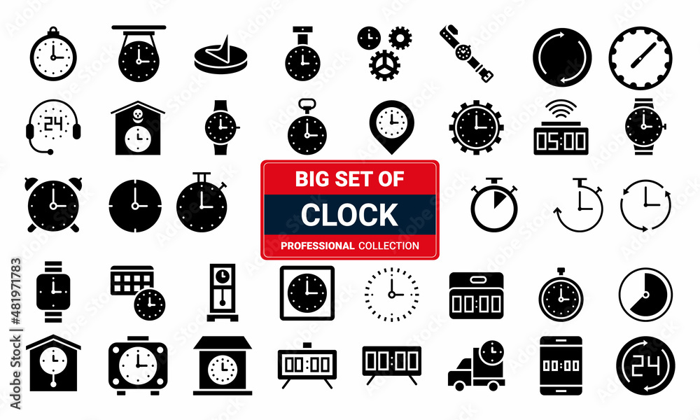 BIG Set of modern old and digital collectible clock collection ...