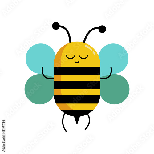 Cute honey bee mascot design