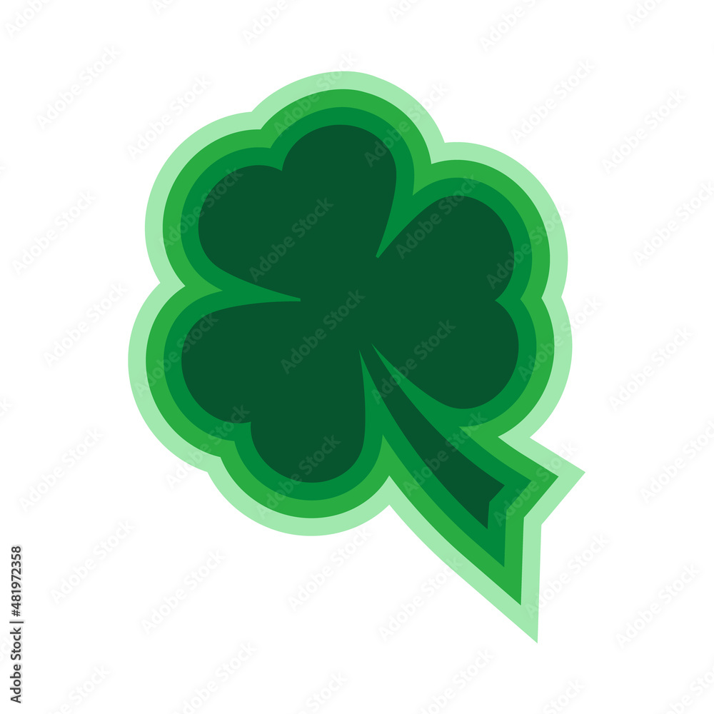 green clover over white background, st patrick day card green clover over white background, st patrick day card