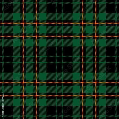 dark green spring or saint patrick day plaid seamless vector texture