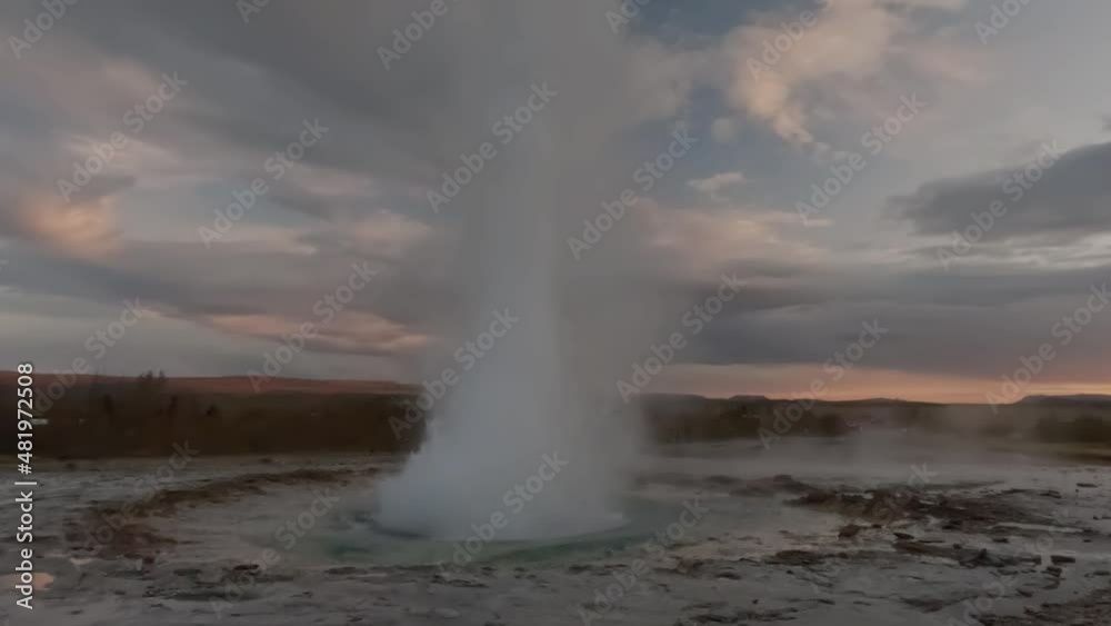 Geyser exploding in super slow motion, Iceland Geyser exploding in super slow motion, Iceland