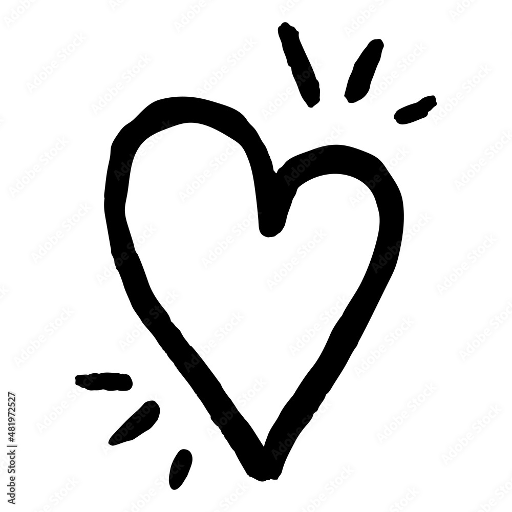 Heart black stroke. Love. Doodle style. Drawn by hand.
Heart black stroke. Love. Doodle style. Drawn by hand.