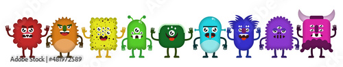 Cute Cartoon Monsters illus...