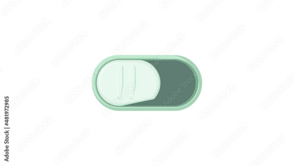 On or off slider icon animation best cartoon object on white background On or off slider icon animation best cartoon object on white background