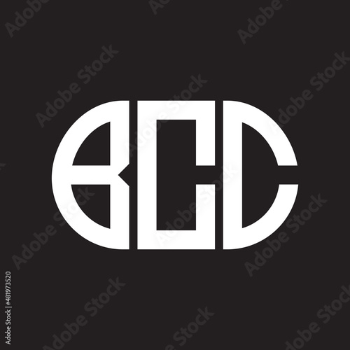 BCC letter logo design on black background. BCC