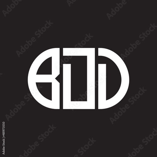 BDD letter logo design on black background. BDD