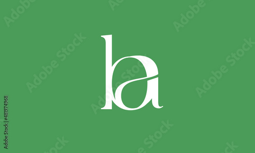 Alphabet letters Initials Monogram logo BA, AB, B and A photo