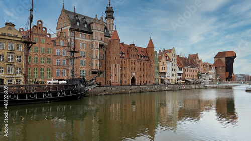 Widok na stare miasto. Gda  sk  Polska.