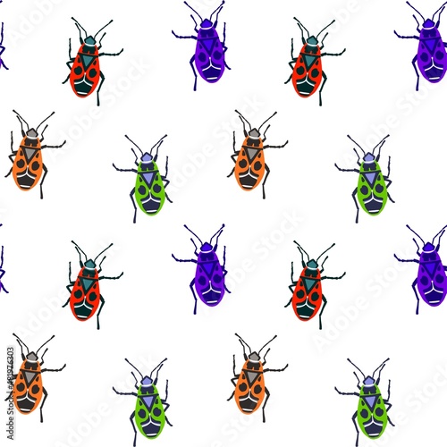 seamless pattern with insects