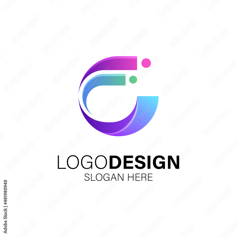 People and letter C for business, technology and people care logo design People and letter C for business, technology and people care logo design