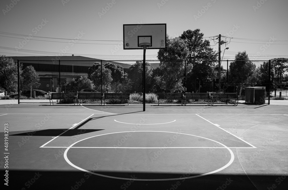 street basketball court Stock Photo | Adobe Stock