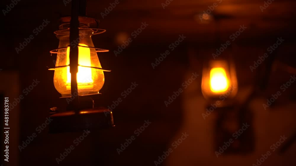 Closeup of a classic incandescent lamp. Glass bulb, inert gas and