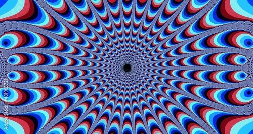 Φωτογραφία Fractal image with a visual effect of optical illusion and hypnosis in the form
